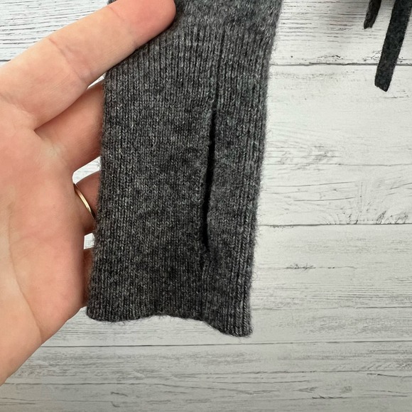 Pam & Gela Gray Destroyed Cashmere Blend Turtleneck Sweater Size S - Picture 9 of 10